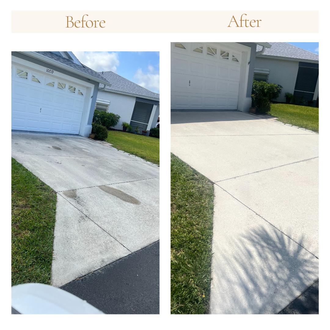 Professional Driveway Cleaning in Estero, Florida